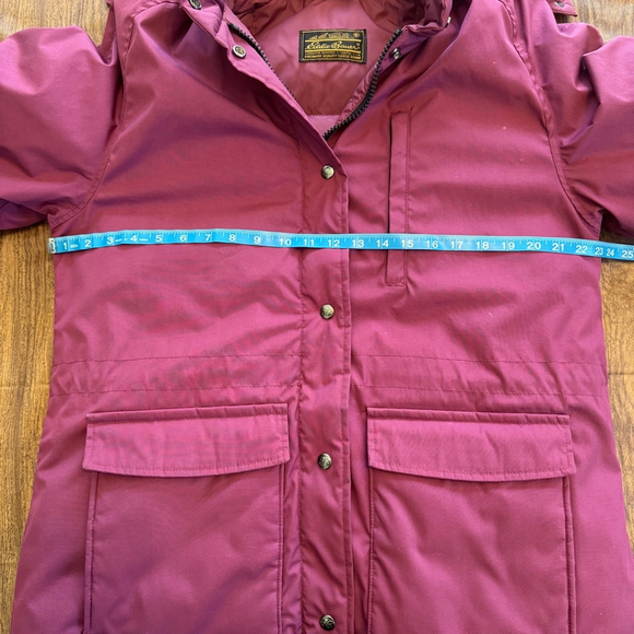 Vintage Women's Eddie Bauer Goose Down Ridgeline Parka Coat Burgundy L - Picture 6 of 10
